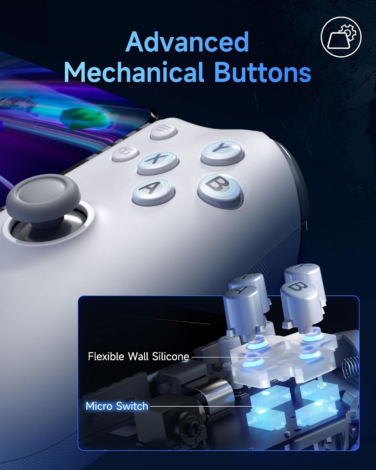 Detalle de EasySMX M15 Handy Controller: Kabelloser Smartphone-Controller für Android & iPhone 15 Serie