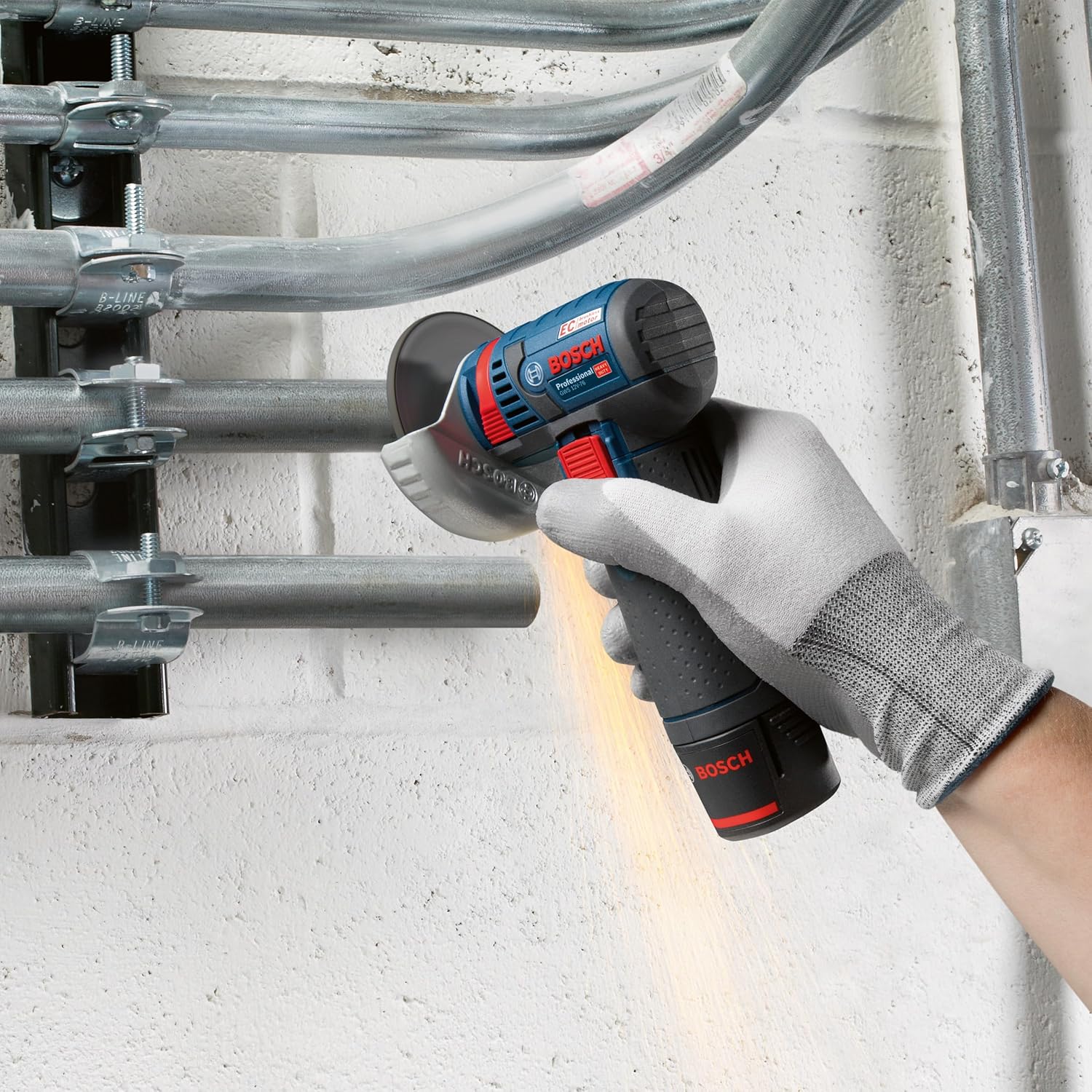 Thumbnail 2 de Bosch Professional 12V System GWS 12V-76 meuleuse angulaire sans fil (kit avec 2 batteries 2,0 Ah, accessoires de coupe)