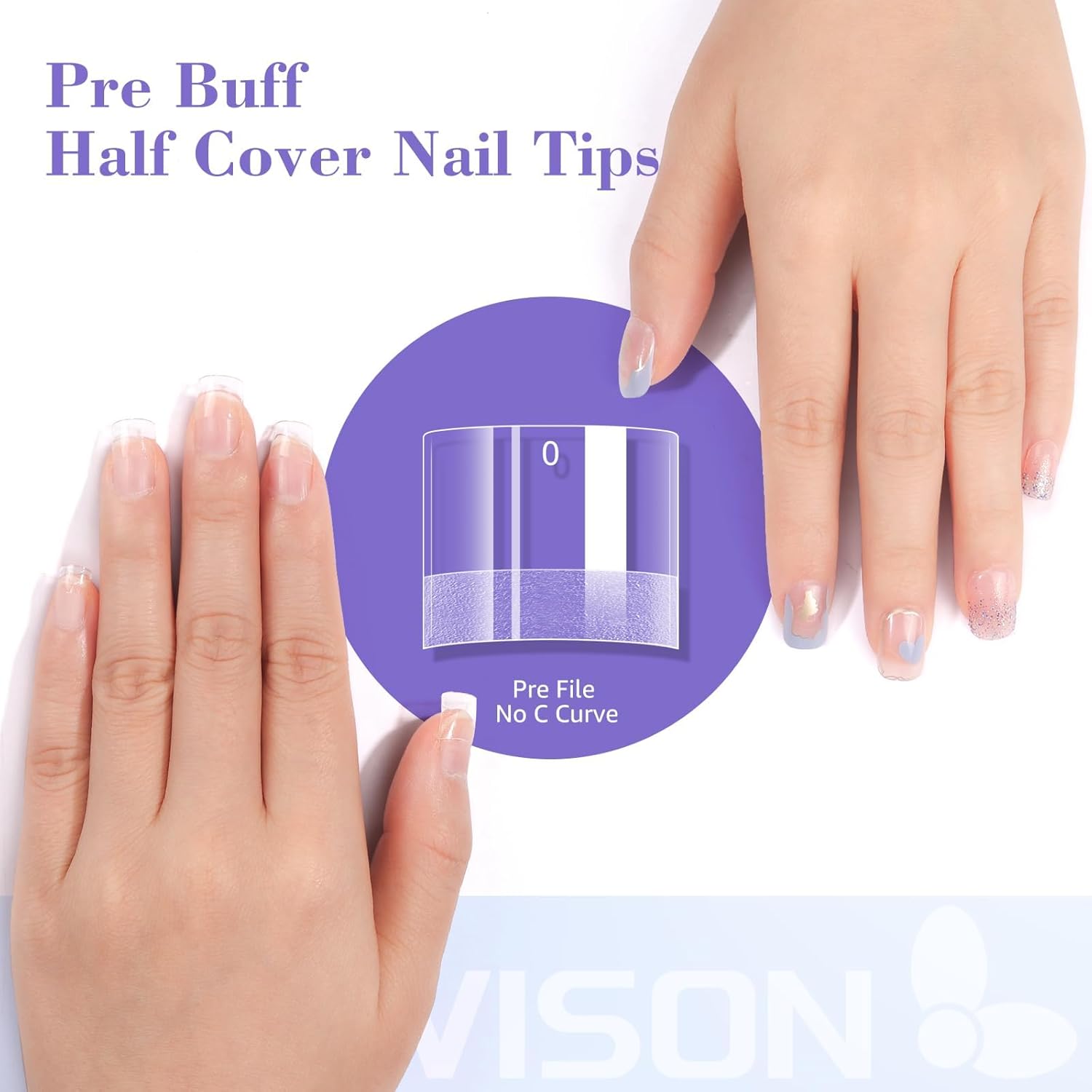 Detalle 2 de Adonafy Tips Uñas Acrílicas 240 piezas