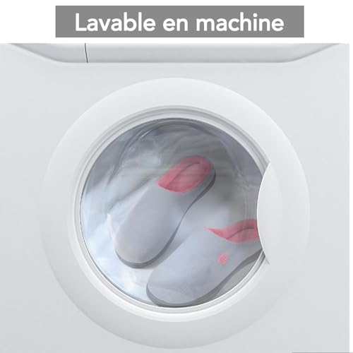 Thumbnail 7 de RockDove Chausson Original à Mémoire de Forme Deux Tons pour Femmes – Gris/Rose, EU 38/39