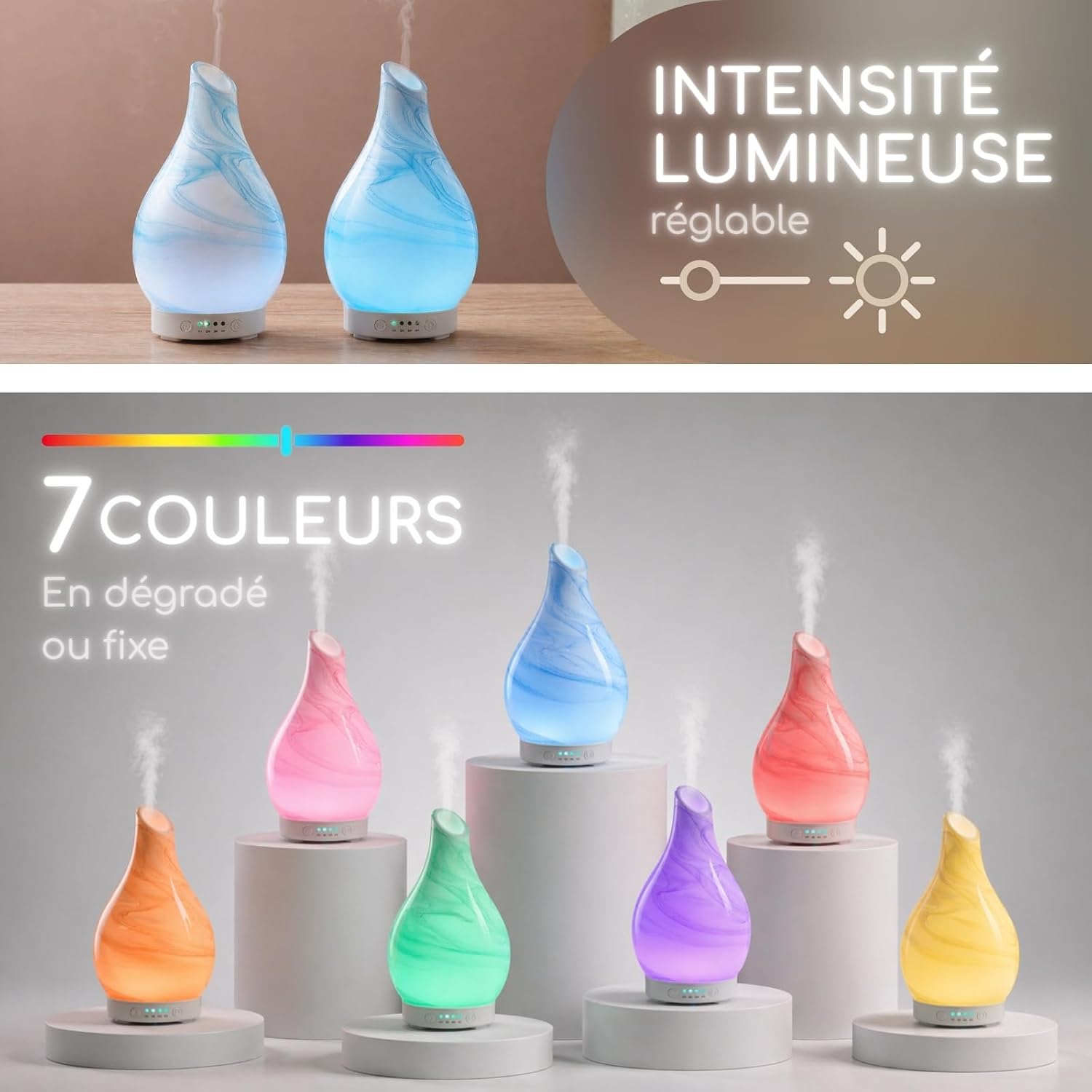 Detalle de Zen'Arôme SC22-2030 Jangcy – ultradźwiękowy dyfuzor 100 ml ze szkła z LED