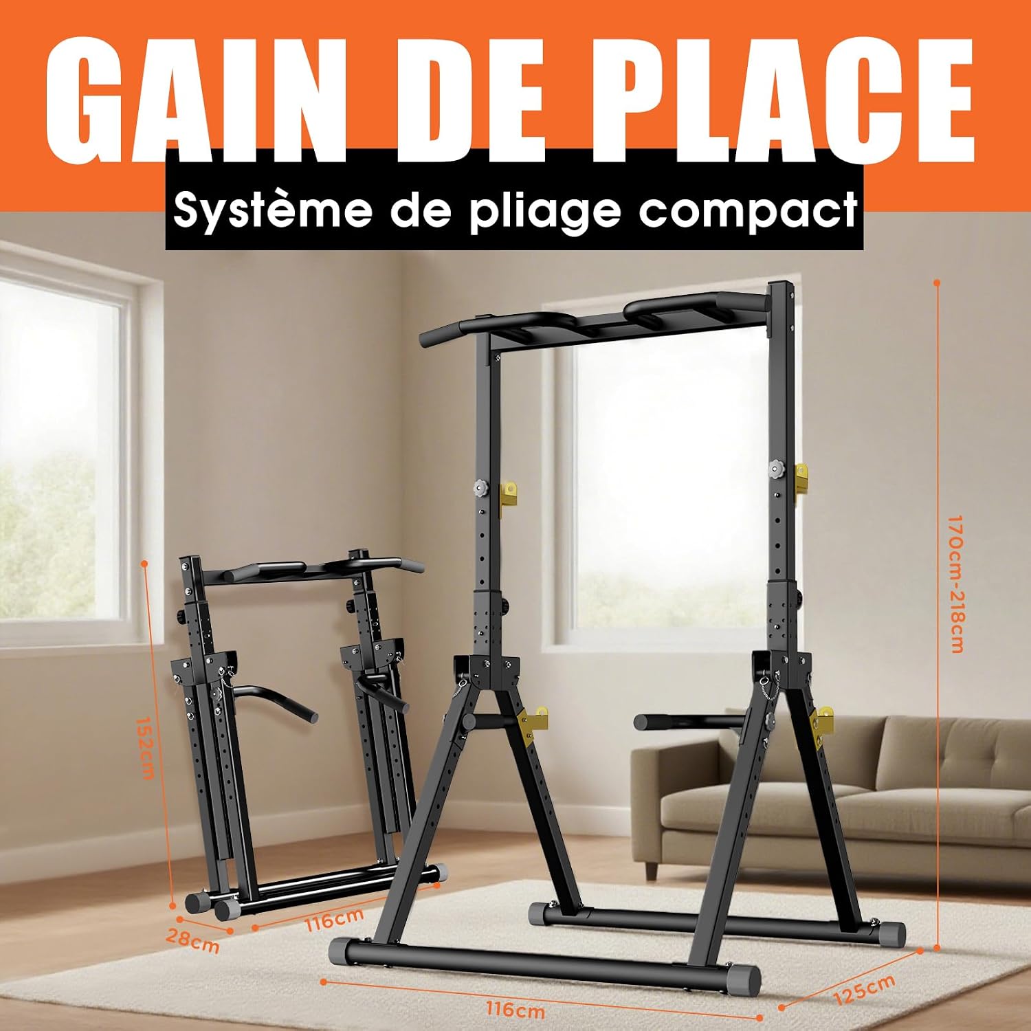 Detalle 1 de DH FitLife Power Tower 150 kg 🏋