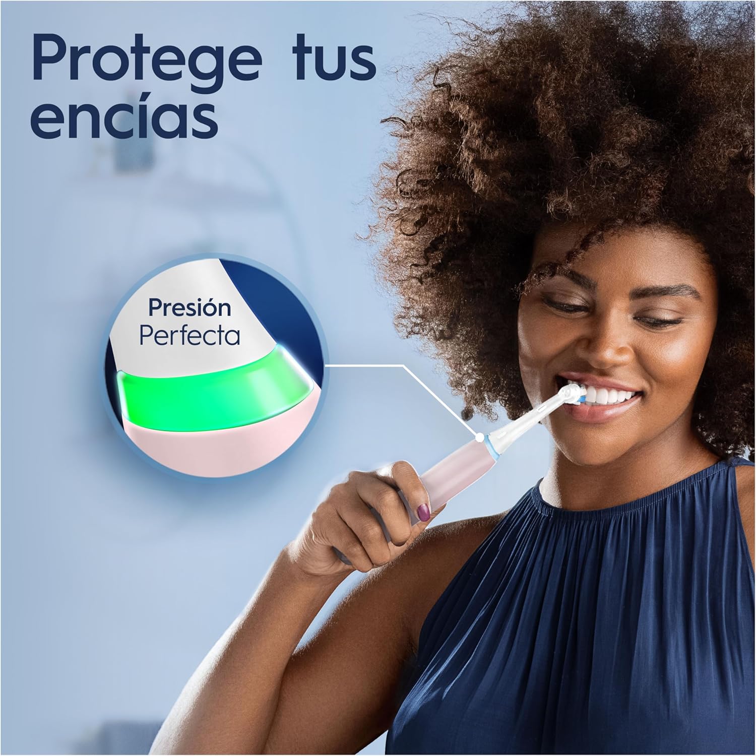 Detalle de Oral-B iO 3N CepilloEléctrico Rosa 🦷 con Estuche Viaje