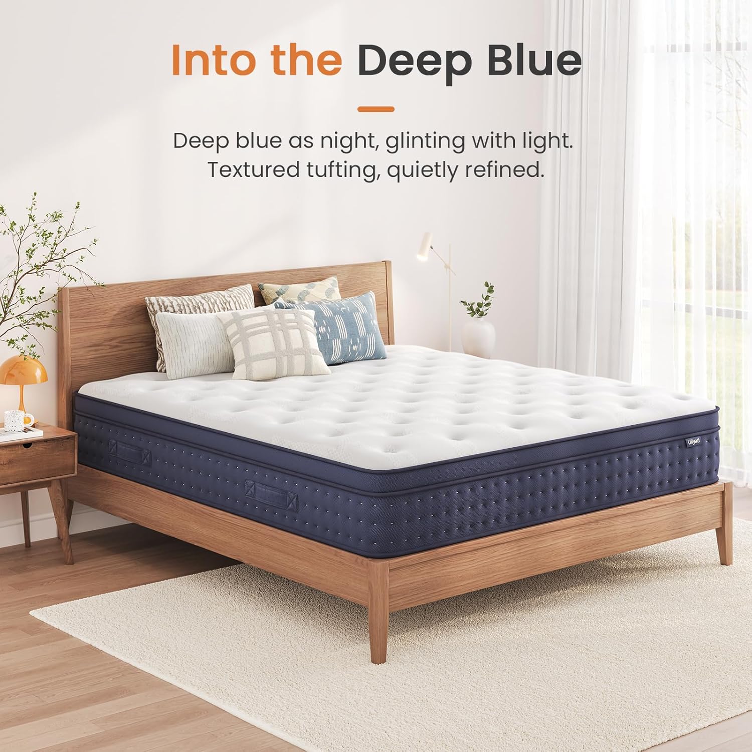 Detalle 2 de Uliyati 4FT6 Double Mattress: 10-Inch Gel Memory Foam Hybrid with 7-Zone Orthopaedic Pocket Springs
