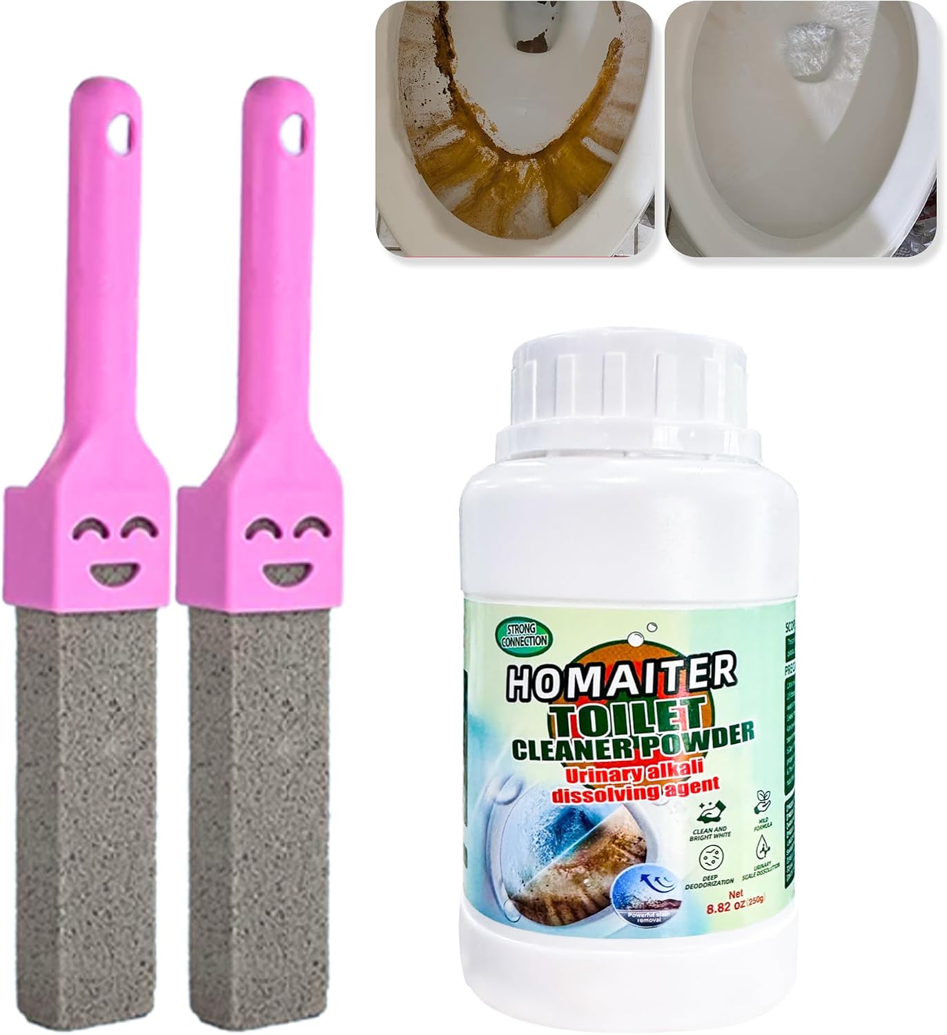 Detalle de HOMAITER HOM003 toiletreiniger met puimsteen en 300 g poeder