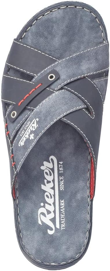 Detalle 2 de Rieker 25199-43 Herren Pantolette Synthetik grau