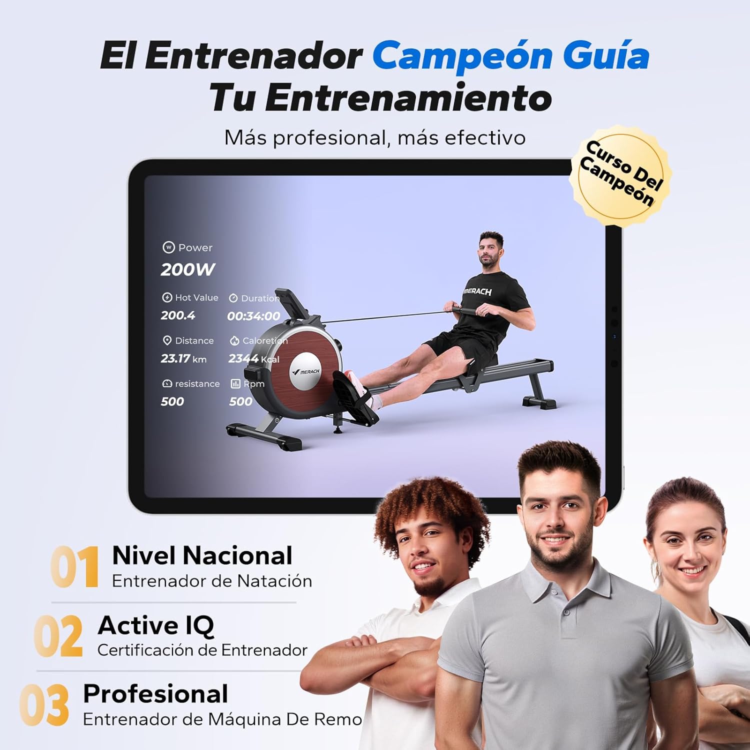 Thumbnail 5 de MERACH Máquina de Remo para Casa 158 kg