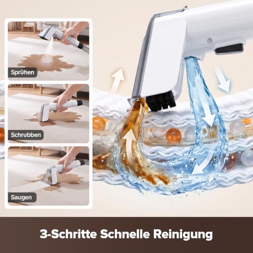 Thumbnail 6 de Lubluelu Nasssauger Polsterreiniger – 600 W, 22 kPa Tiefenreinigung für Teppiche und Polstermöbel