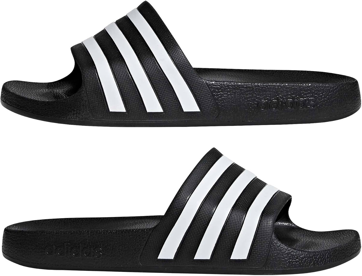 Detalle 2 de adidas Adilette Aqua Dusch- & Badeschuhe Schwarz – Bequeme Begleiter für Wasser- und Strandmomente