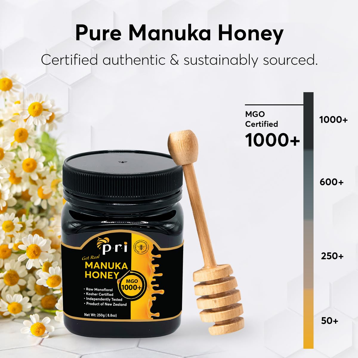 Thumbnail 2 de P.R.I MGO 1000+ Manuka Honey, 250g, Cool-Processed and QR-Traceable