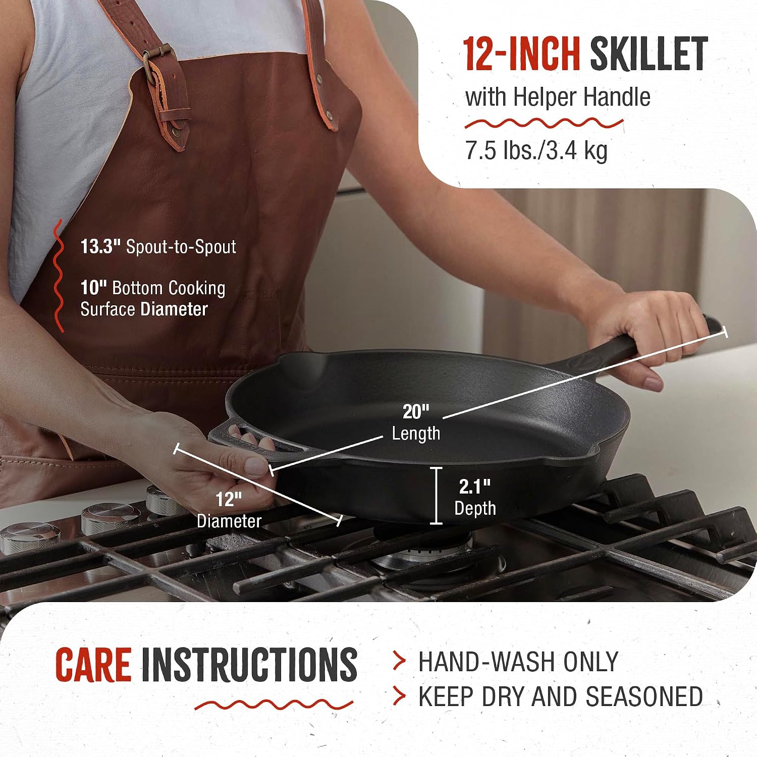 Detalle 2 de Victoria Cast Iron Skillet, 12-Inch