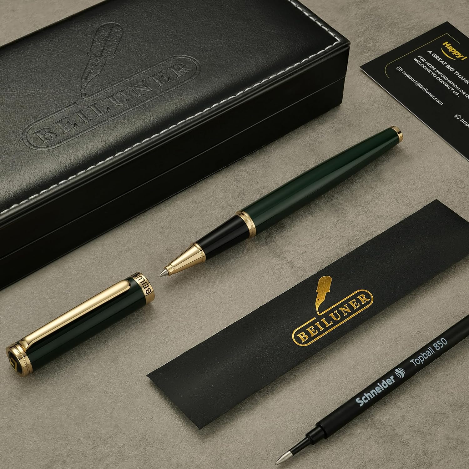 Detalle 2 de BEILUNER Penna Rollerball Lusso 24K 🖋
