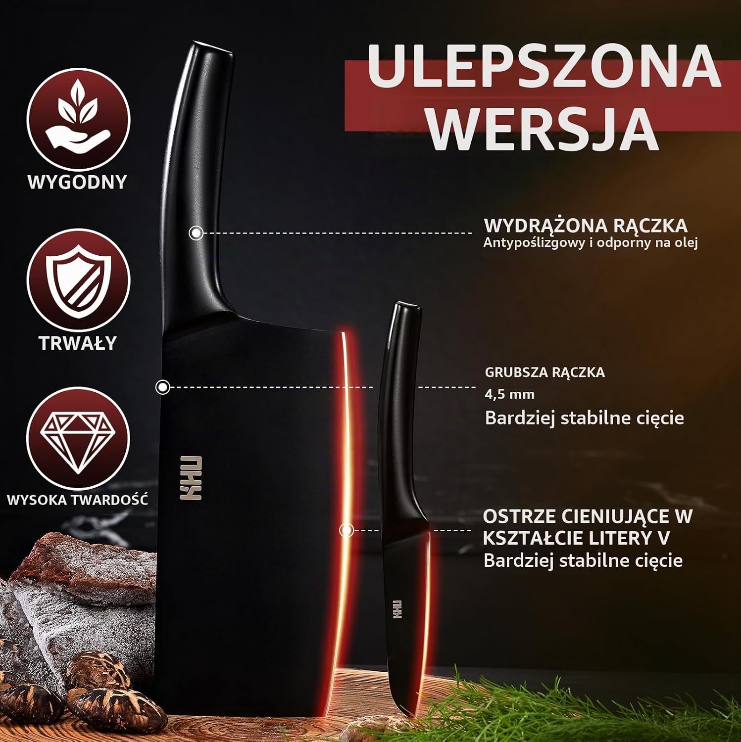 Detalle 2 de KHU KCK-002 – 2-częściowy zestaw noży ze stali nierdzewnej