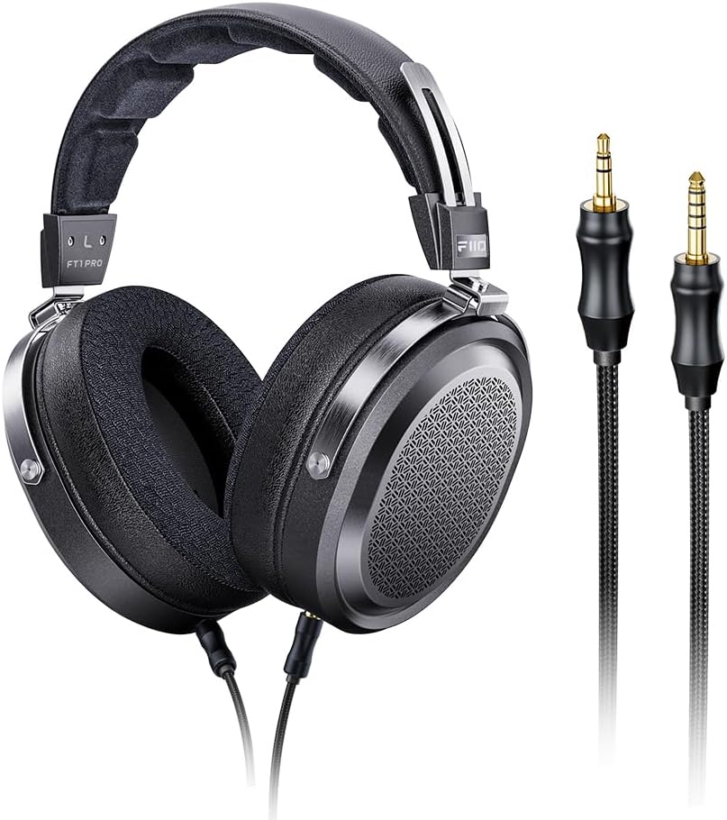 Detalle de FiiO FT1 Pro: Auriculares de alta fidelidad con cable magnético plano (negro)