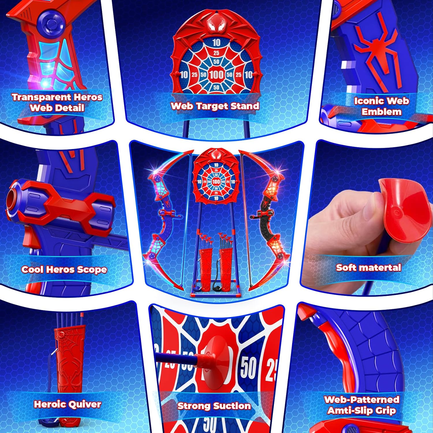 Thumbnail 2 de Kidluna Spider LED Archery Set, 2 Pack
