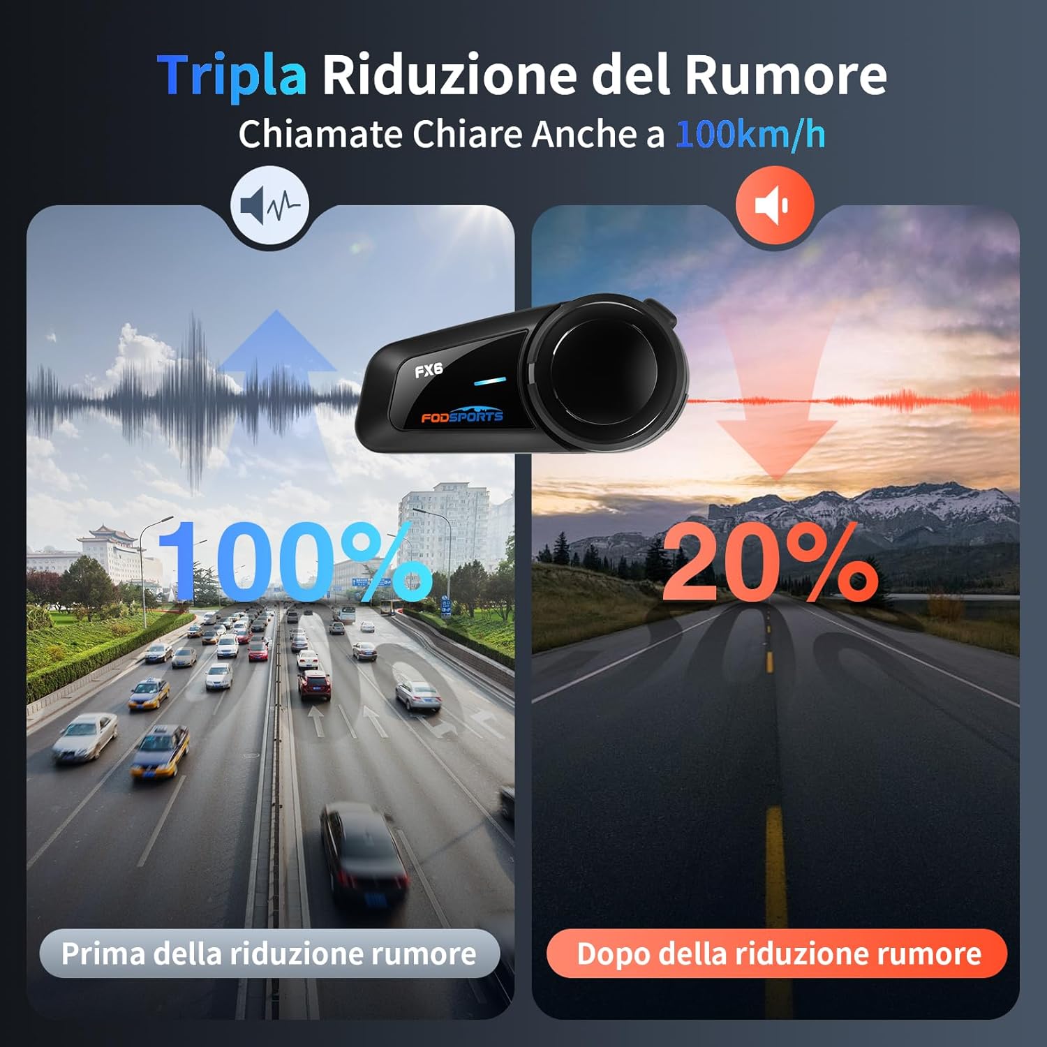 Thumbnail 2 de Fodsports FX6 interfono moto 1000 m