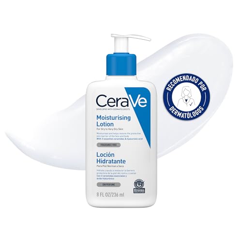 Detalle de CeraVe Loción Hidratante para Piel Seca a Muy Seca – Ceramidas Esenciales y Ácido Hialurónico