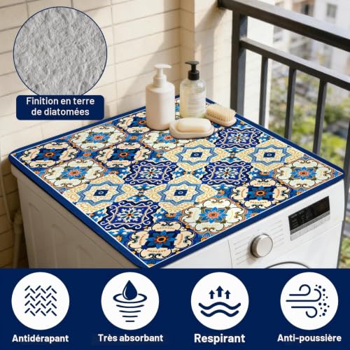Detalle de xyuayamz Tapis de protection 60 × 60 cm antidérapant bleu