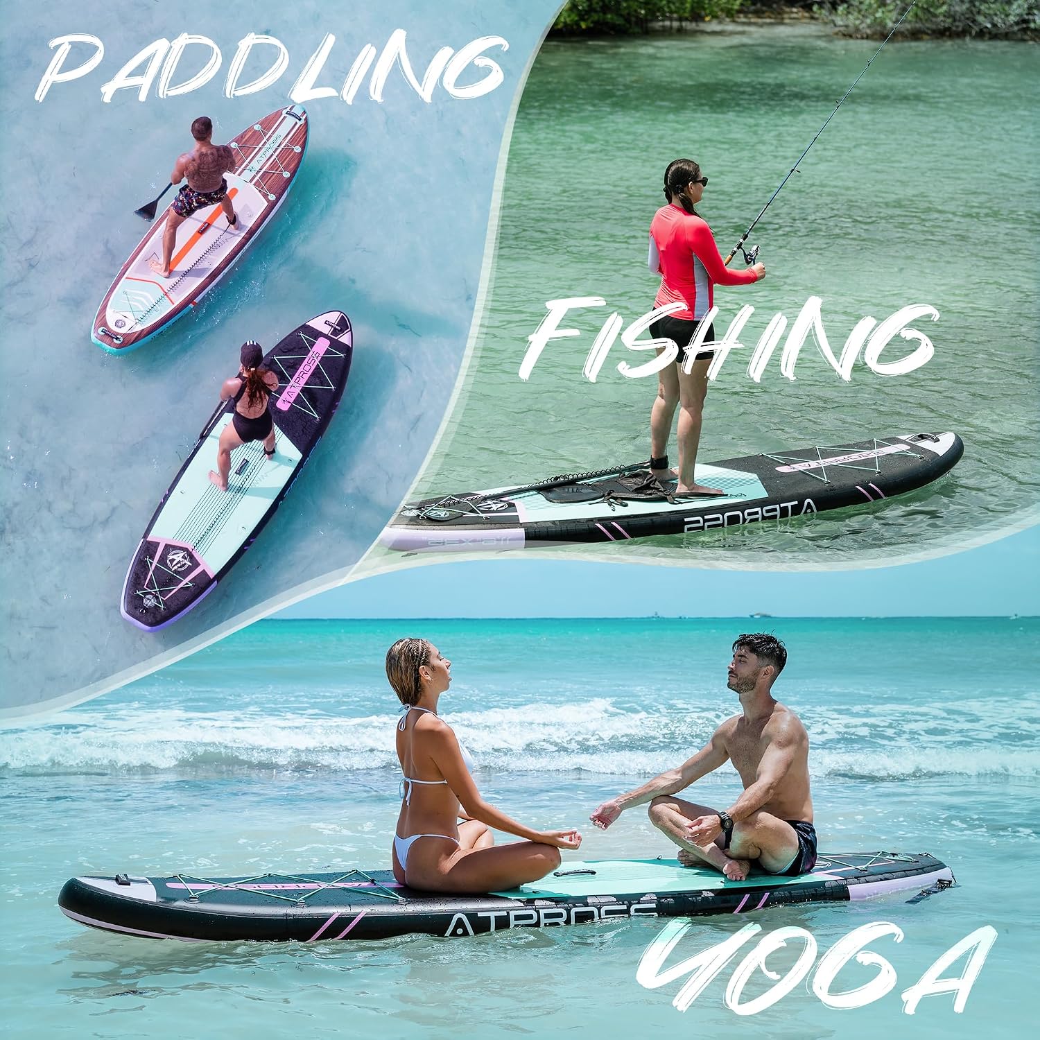 Thumbnail 6 de ATPROSS 11'6" x 35" Inflatable Paddle Board with Premium Accessories Kit