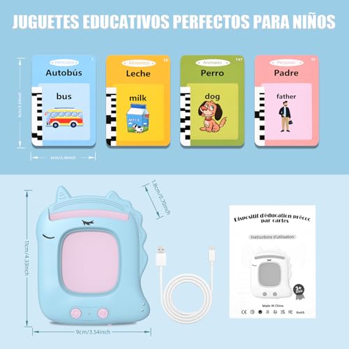 Thumbnail 3 de Tarjetas Flash Parlantes VISATOR: Juguetes Educativos Bilingües para Niños de 2+ Años