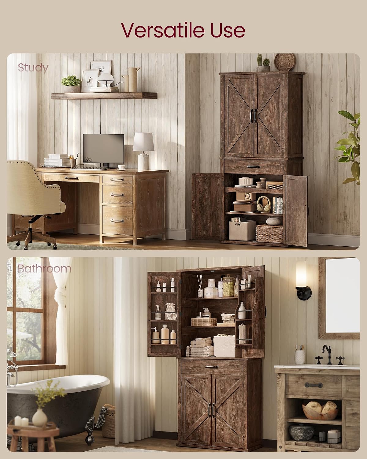 Thumbnail 6 de VASAGLE Pantry Cabinet 15.8 x 31.5 x 70.3 Inches
