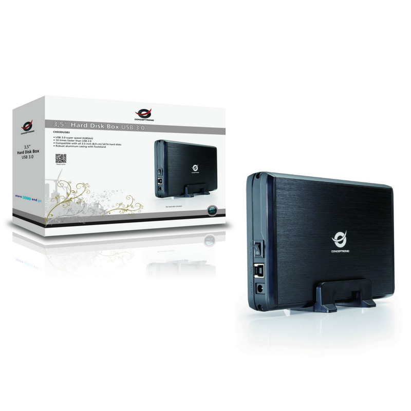 Detalle de Conceptronic Grab´n´GO Carcasa HD 3.5" SATA USB 3.0 Negro