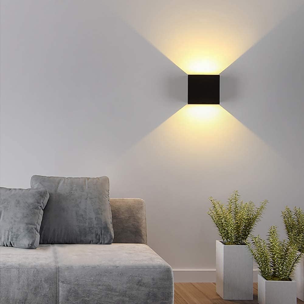 Detalle de CHENBEN Outdoor Wall Lights 12W IP65 Adjustable Beam LED Wall Lamp (4 Pack) – 3000K Warm White