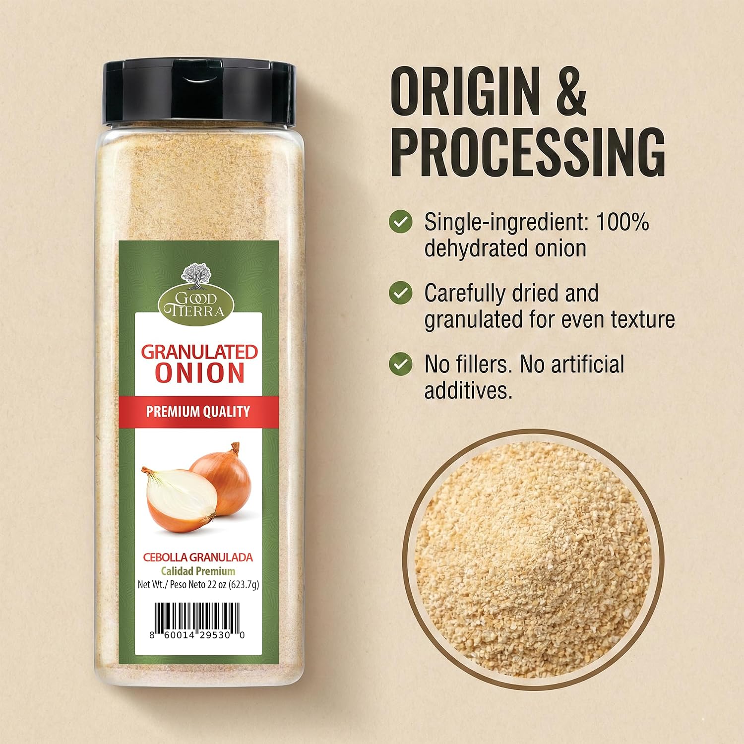 Thumbnail 5 de Good Tierra Granulated Onion, 22 oz Dehydrated Onion Seasoning