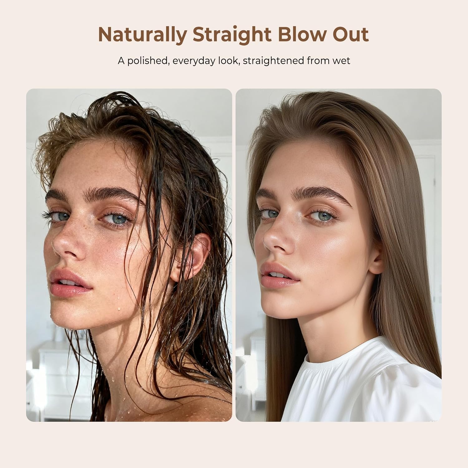 Thumbnail 1 de UKLISS Sèche-Cheveux Lisseur 3 en 1 – Pro Lisseur à Air Ionique et Plasma Coiffage Mouillé à Sec