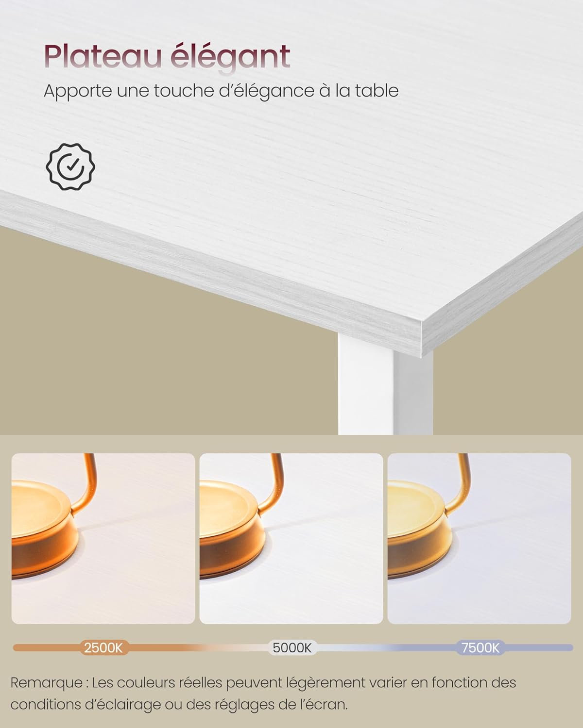 Thumbnail 6 de Bureau d’ordinateur en forme de L VASAGLE LWD072W44V2, 140 x 140 x 76 cm avec 2 étagères et gain de place