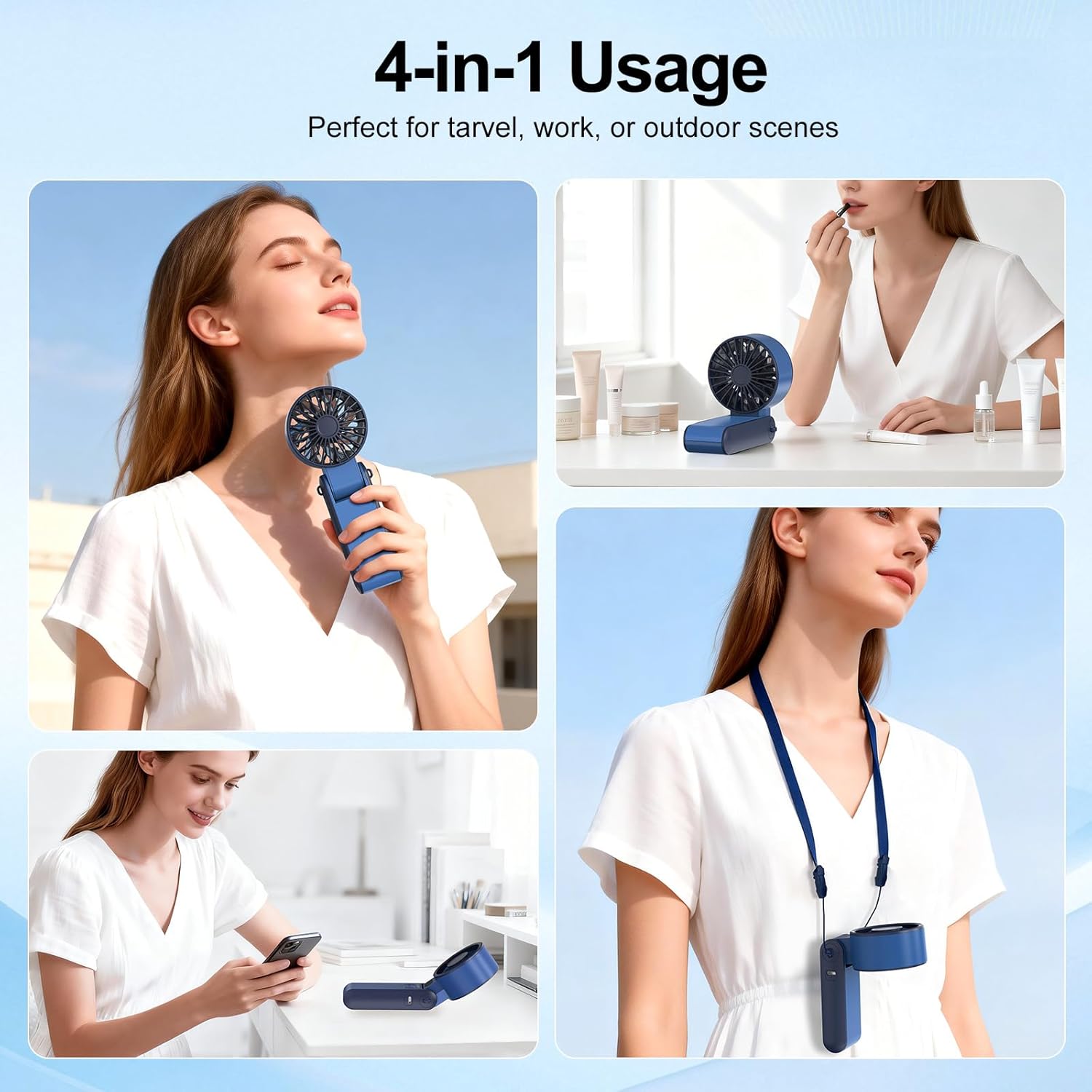 Thumbnail 6 de LIPETY Portable Turbo HandHeld Fan: Compact, USB-C Rechargeable with Digital Display