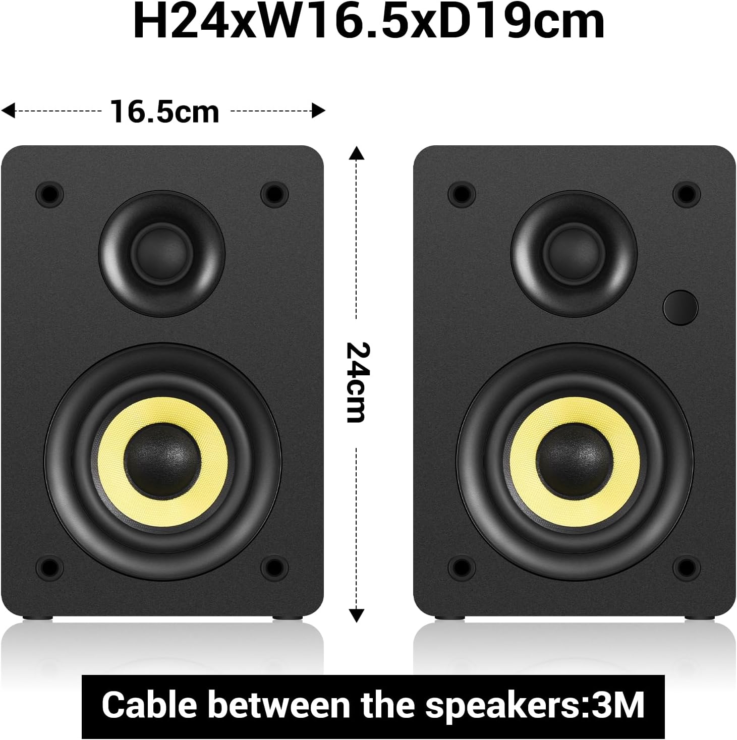 Detalle 2 de Sanyun SW206 80W Active Dual-Mode Bookshelf Speakers