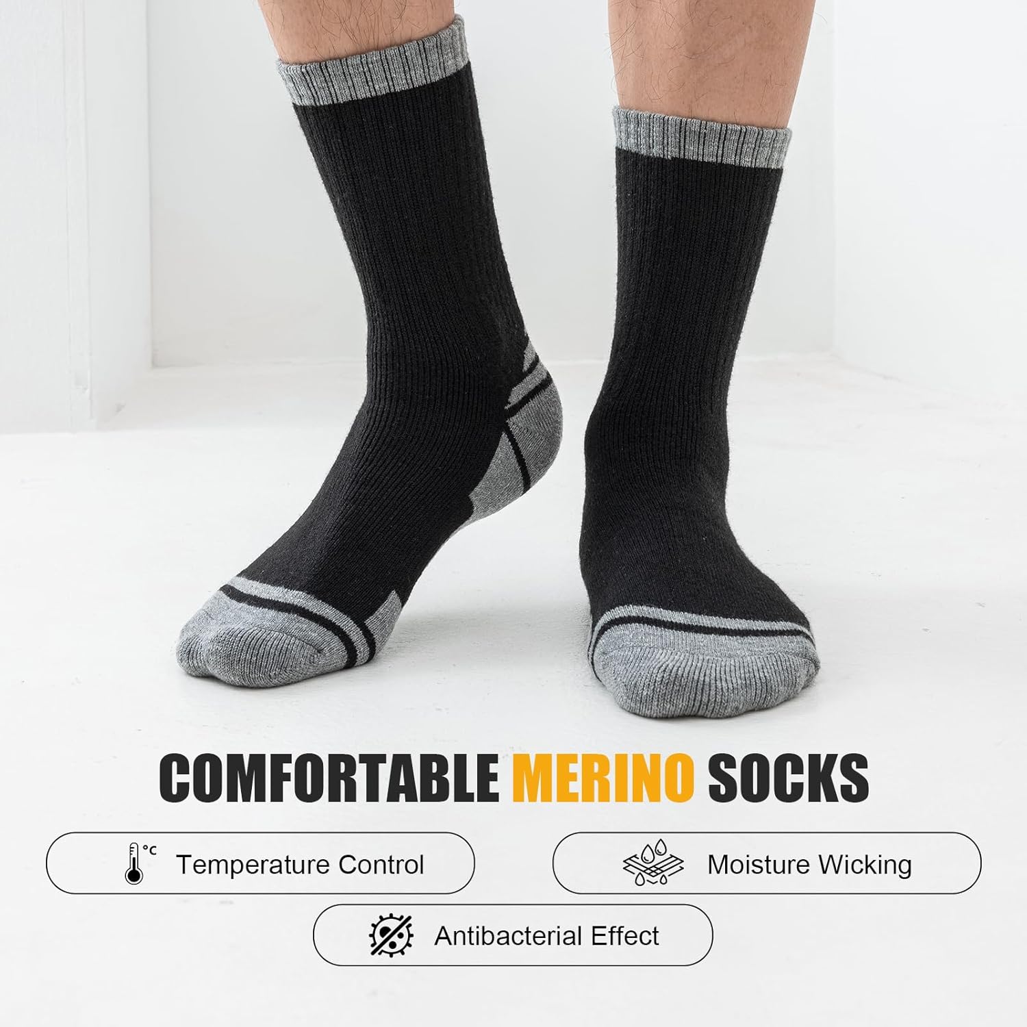 Thumbnail 3 de Merino hiking socks, thermal thick 3-pack