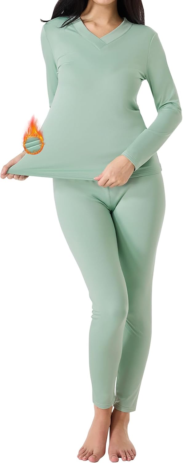 Detalle de YADIFEN Women's Thermal Underwear Set