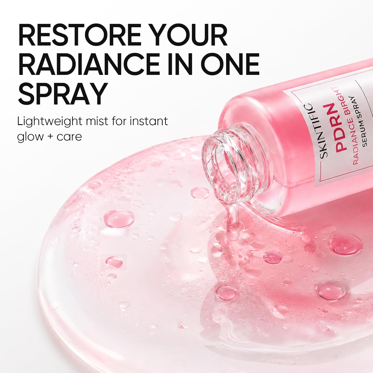 Detalle de SKINTIFIC Salmon DNA Radiance Bright Serum Spray, Bi-Phase Face Mist, 3.3 fl oz