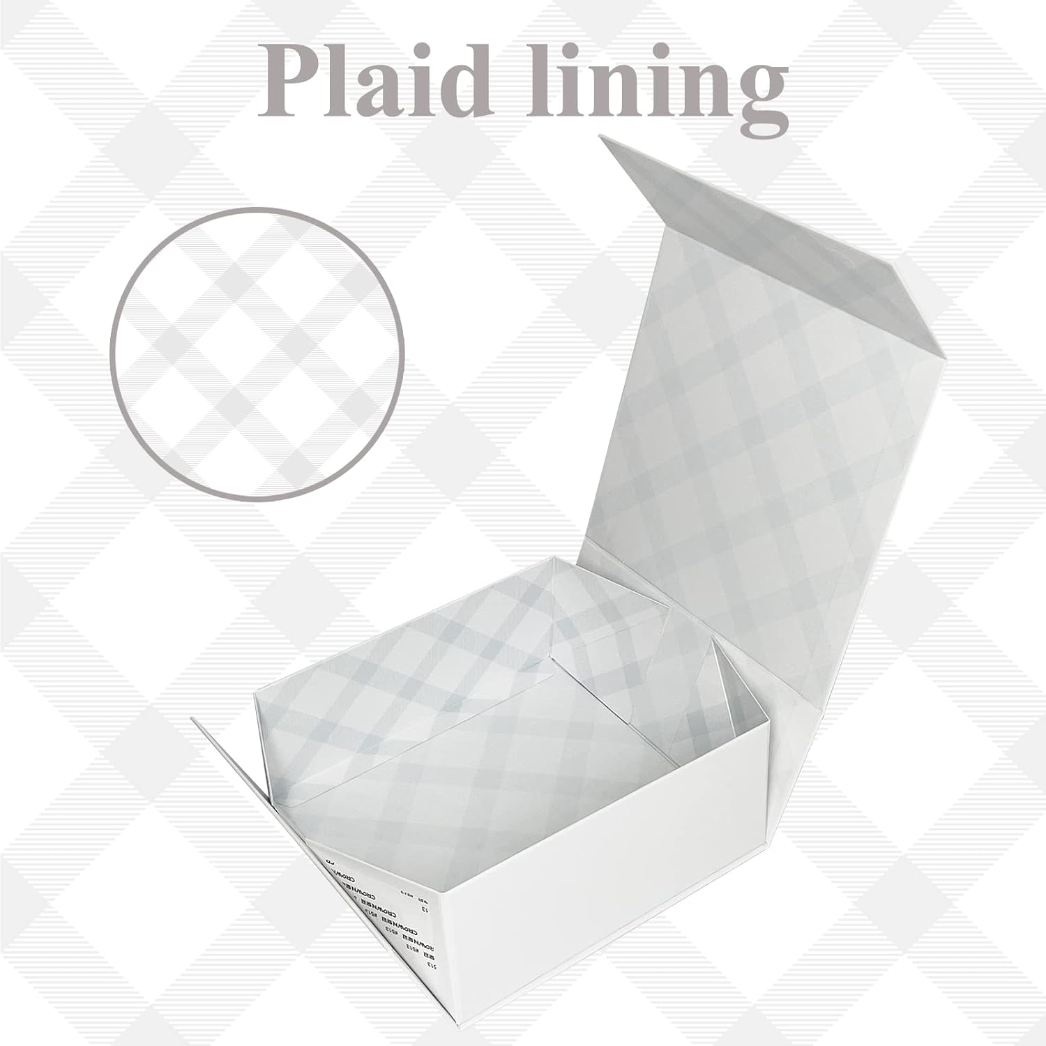 Thumbnail 2 de Tekhoho Weiß Geschenkbox 22x22x10 cm mit Magnetdeckel und Schleife – Premium Verpackung für Hochzeit, Geburtstag & mehr