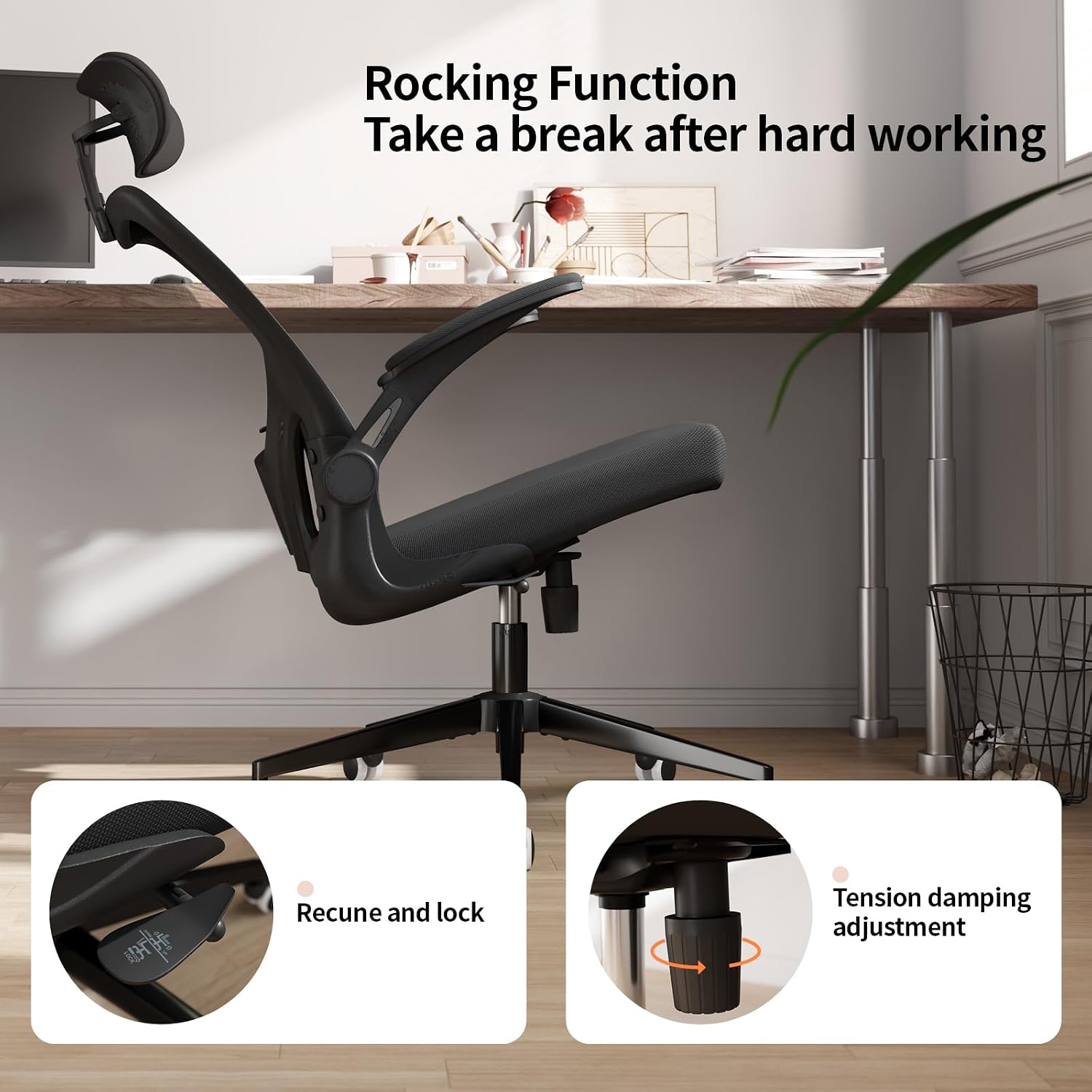 Thumbnail 6 de Monhey Ergonomischer Bürostuhl mit Netz 120 kg
