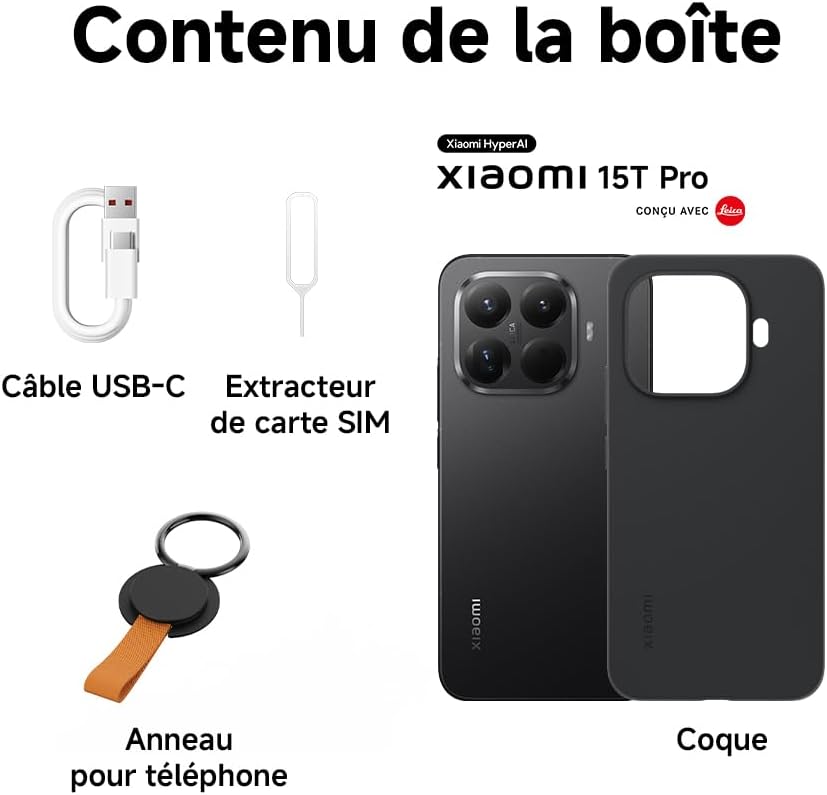 Thumbnail 3 de XIAOMI 15T Pro — Smartphone 12 + 512 Go, écran 6,83" 144 Hz, Dimensity 9400+, Leica x5 Pro 50 MP, 5500 mAh