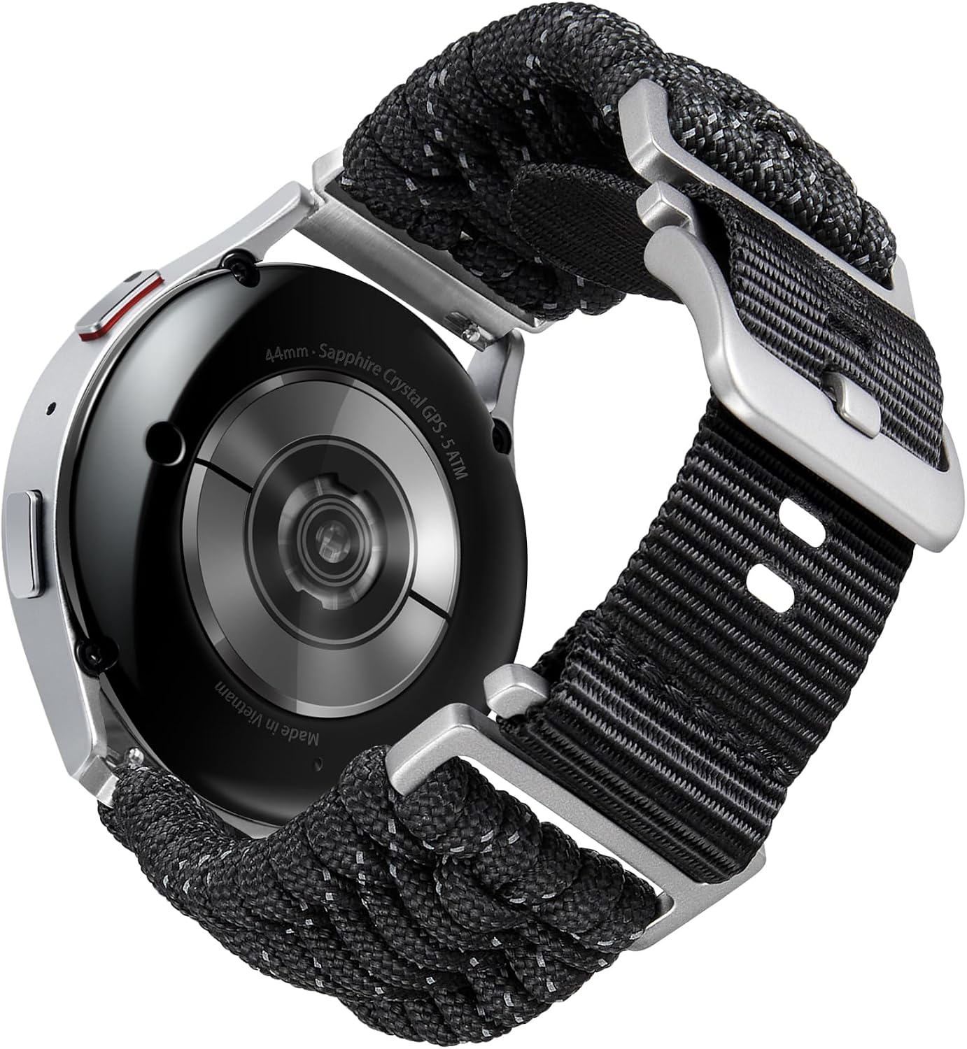 Detalle de BINLUN Braided Paracord Watch Strap – 18/20/22mm Quick Release for 20mm Lugs