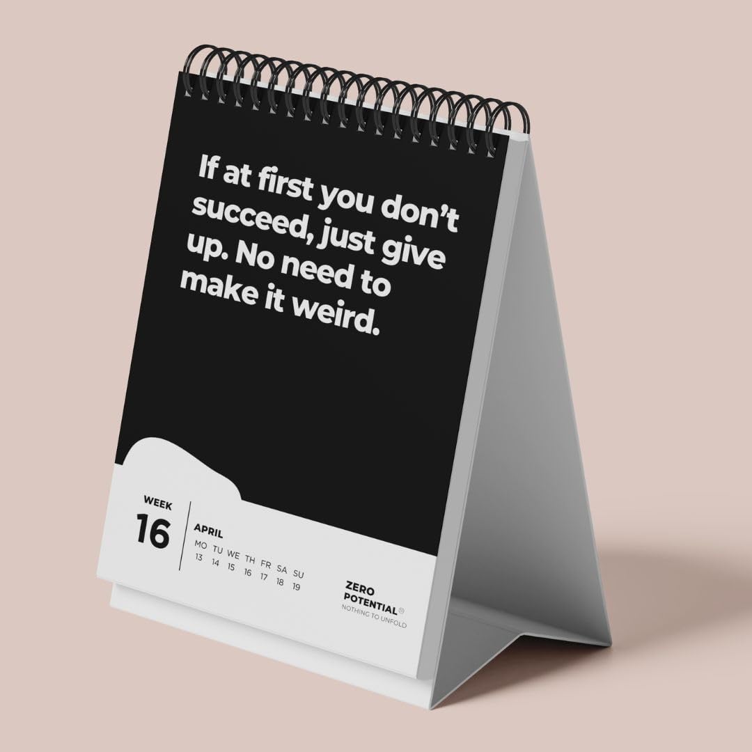 Detalle de Demotivierender Kalender (Englisch, A6) – Tischkalender 2025