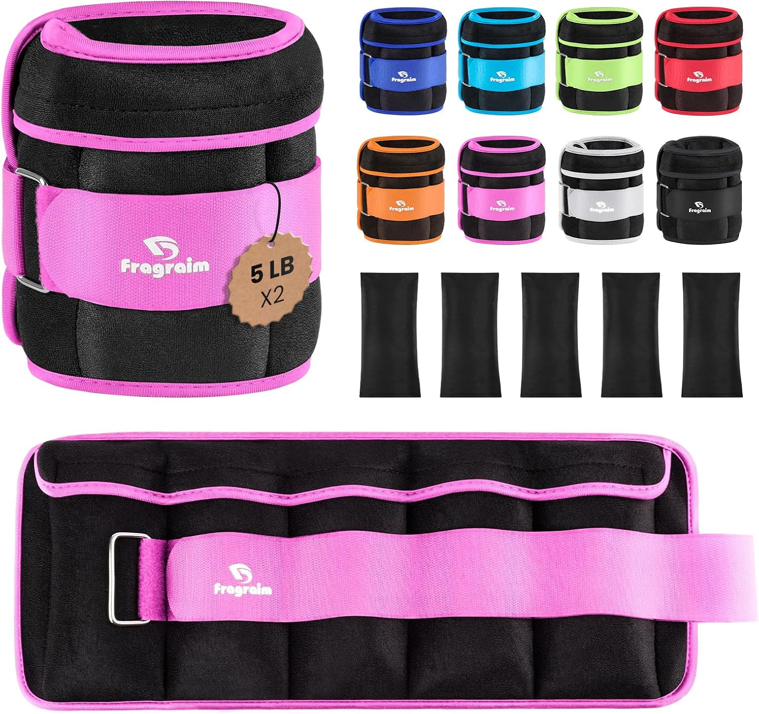 Detalle de Fragraim adjust-weight-0011to10lbspurplefbajp Adjustable Ankle Weights, 10 lb Pair
