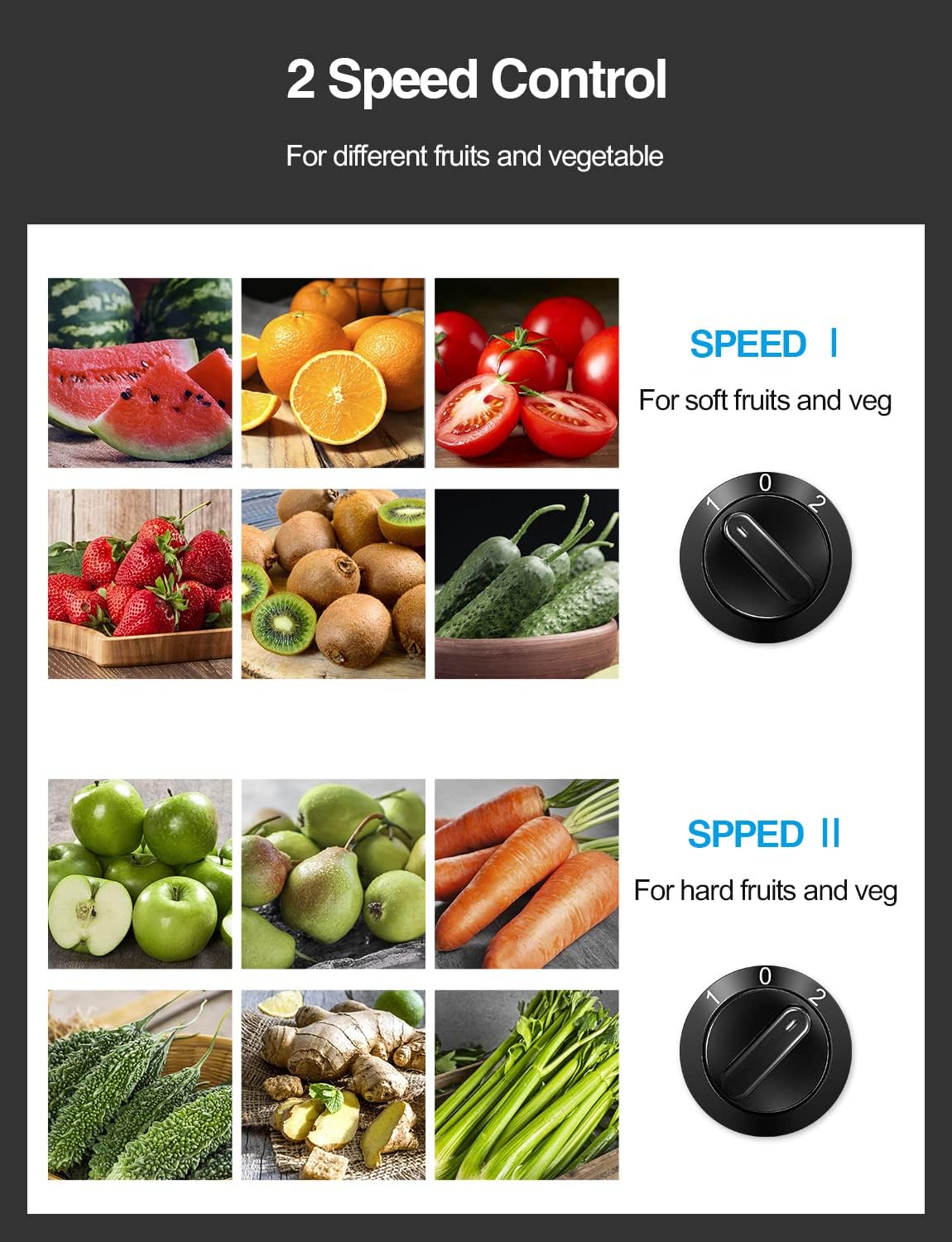 Detalle de QCen Centrifugal Juicer 500W