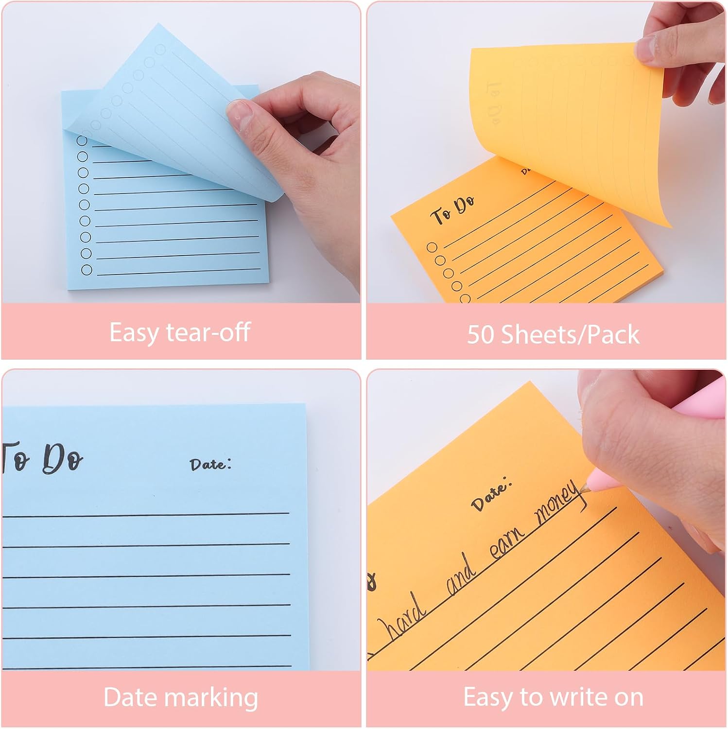 Detalle de To-do Haftnotizen 450 Blatt, 10 x 15 cm