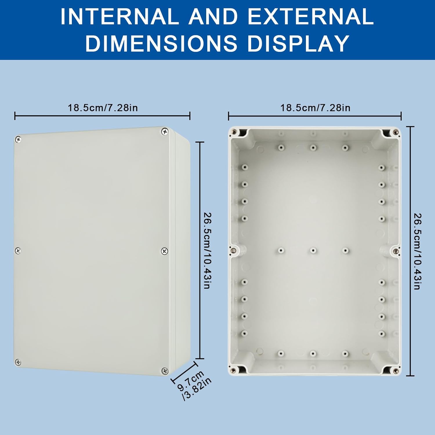 Detalle 1 de YYTECH Anschlussdose IP65 26,5 × 18,5 × 9,5 cm