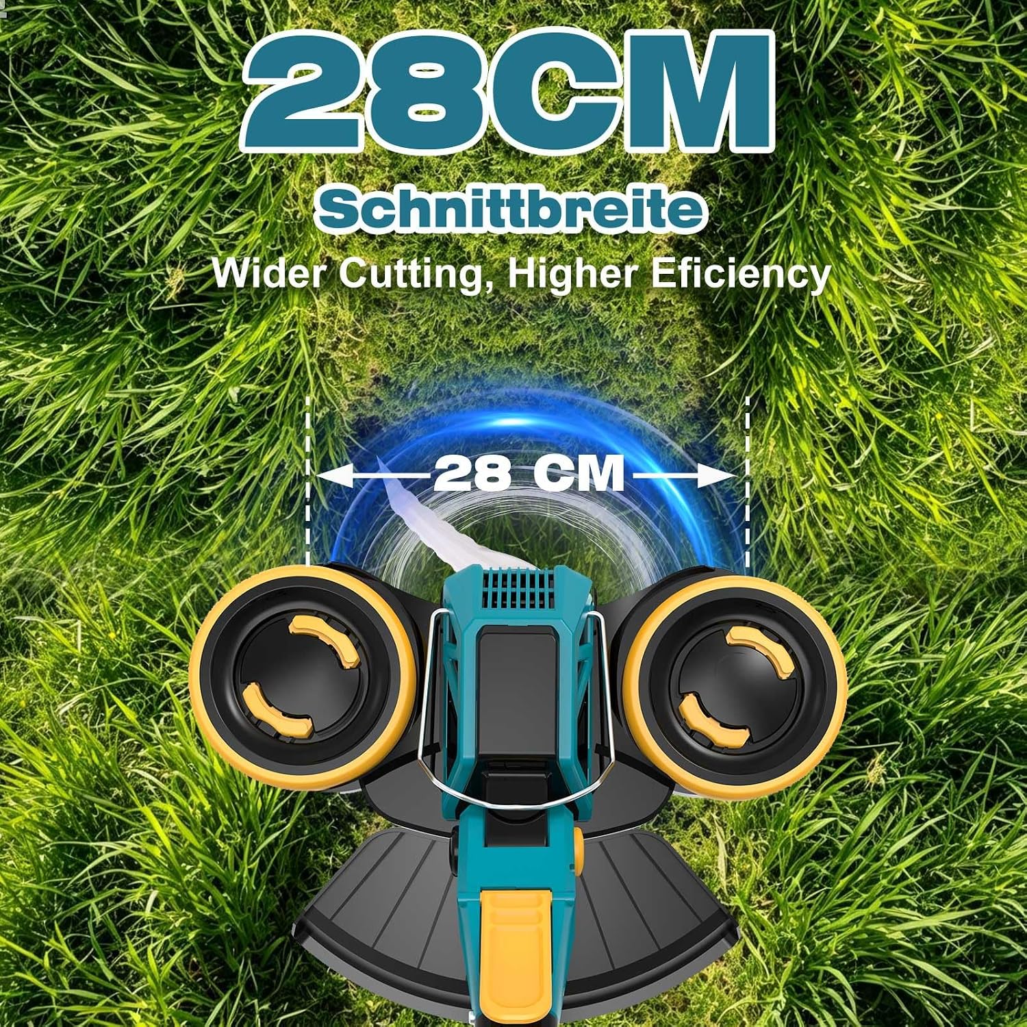 Thumbnail 6 de Akku Rasentrimmer für Makita-Akkus mit 2x 4,0Ah – 2-in-1 Freischneider und Kantenschneider, 4 Klingentypen