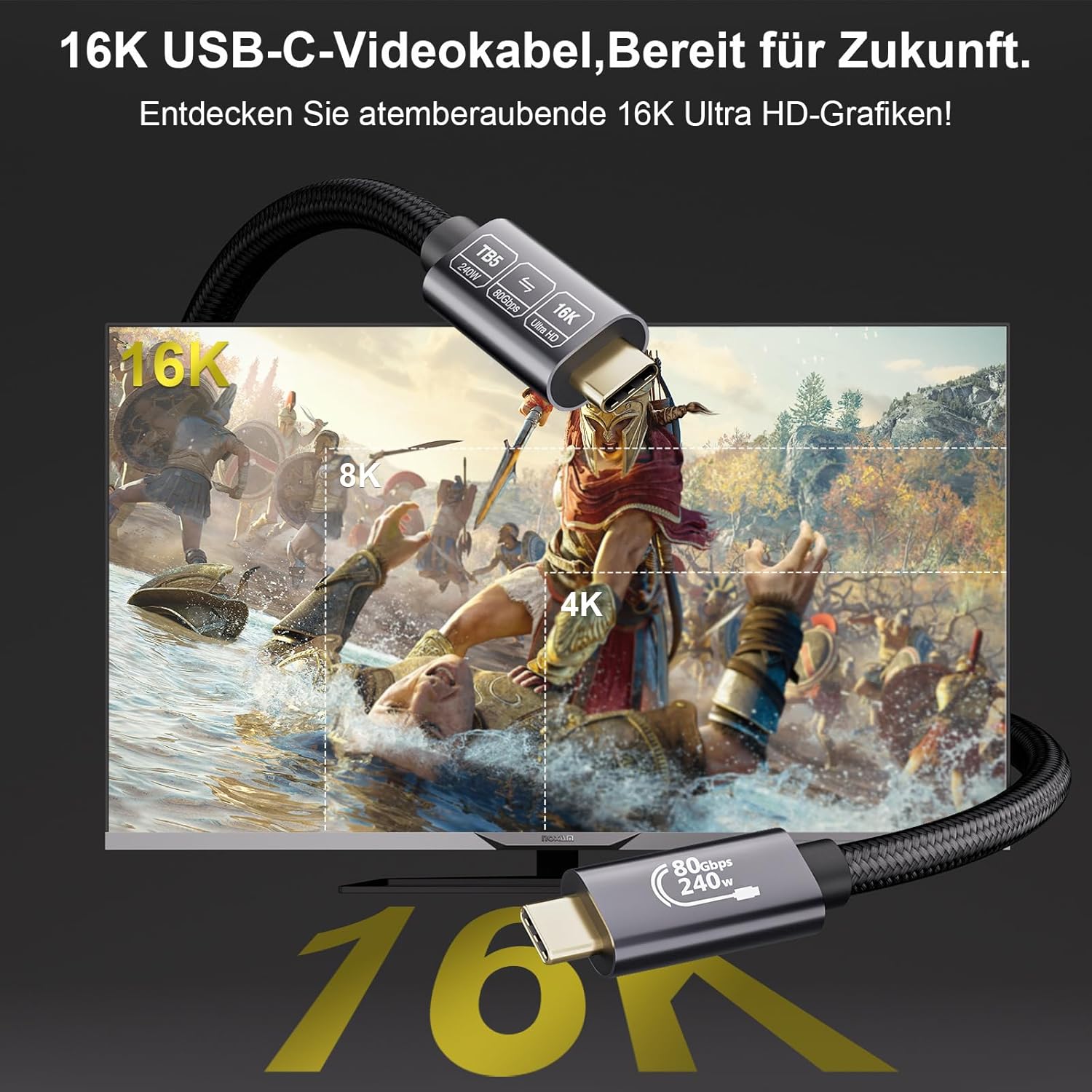 Thumbnail 4 de EUDOBEL USB C Thunderbolt 5 Kabel 1m