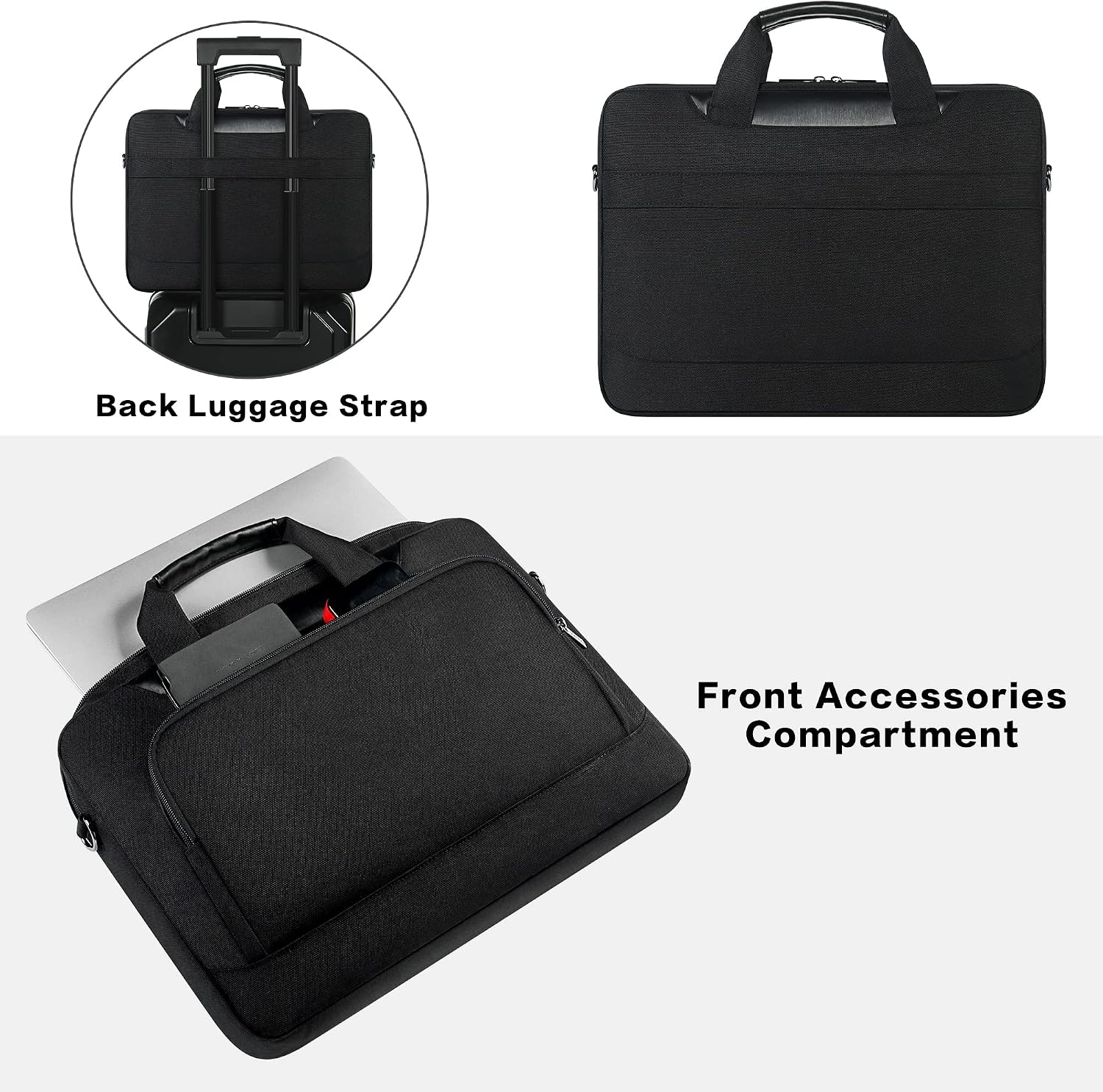 Detalle de DOMISO 17-17.3 inch Laptop Sleeve Case: Large Capacity Shoulder Bag