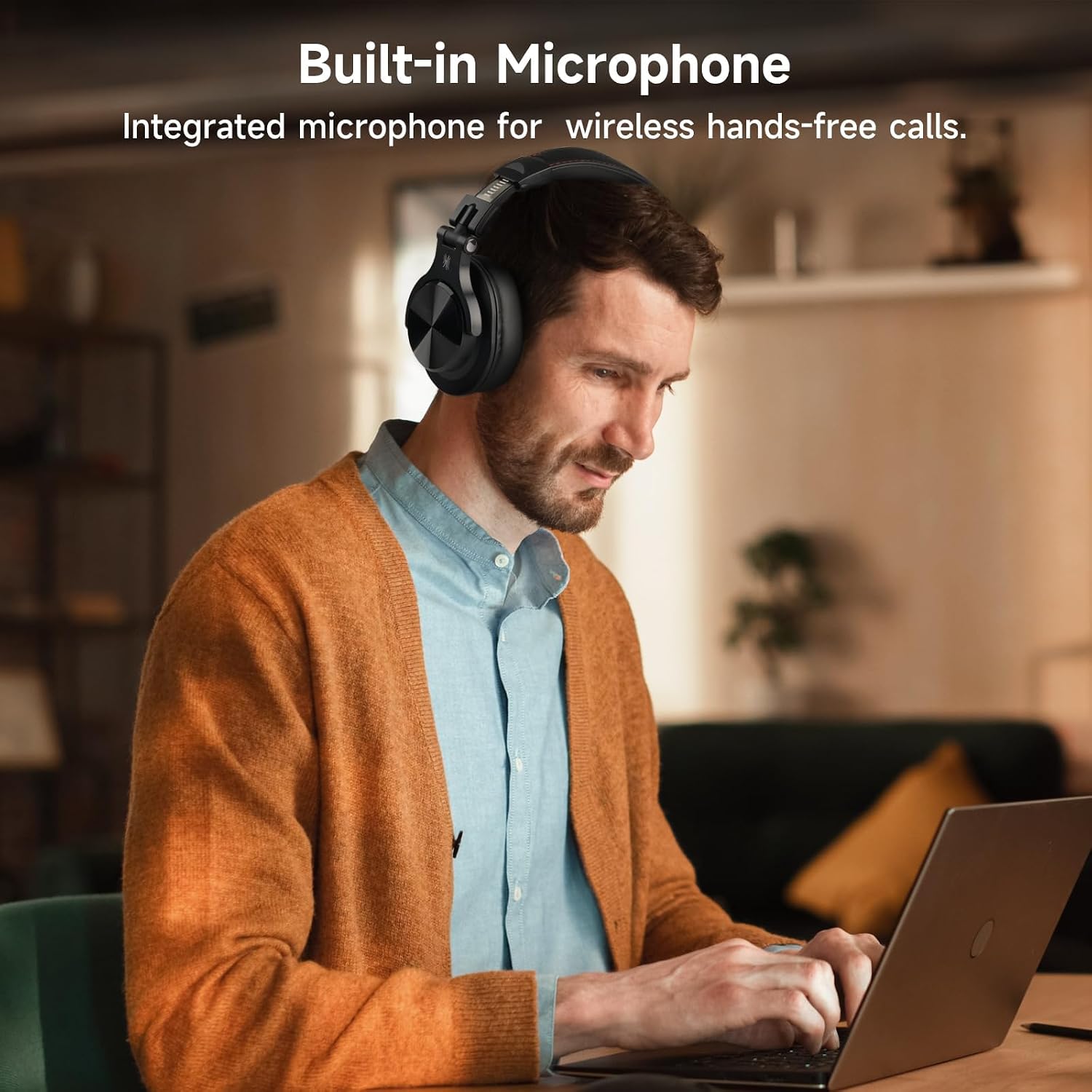 Detalle de OneOdio A70 Bluetooth Headphones: Foldable DJ‑style Over‑Ear with 72-Hour Battery