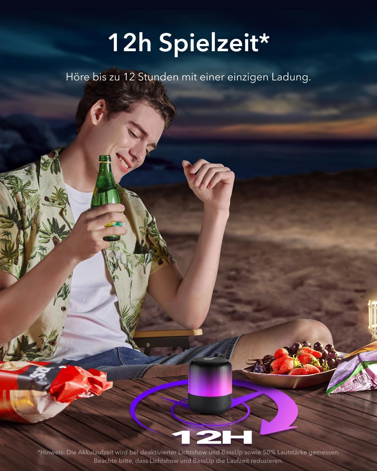 Thumbnail 3 de soundcore Glow Mini Bluetooth-Lautsprecher 12h