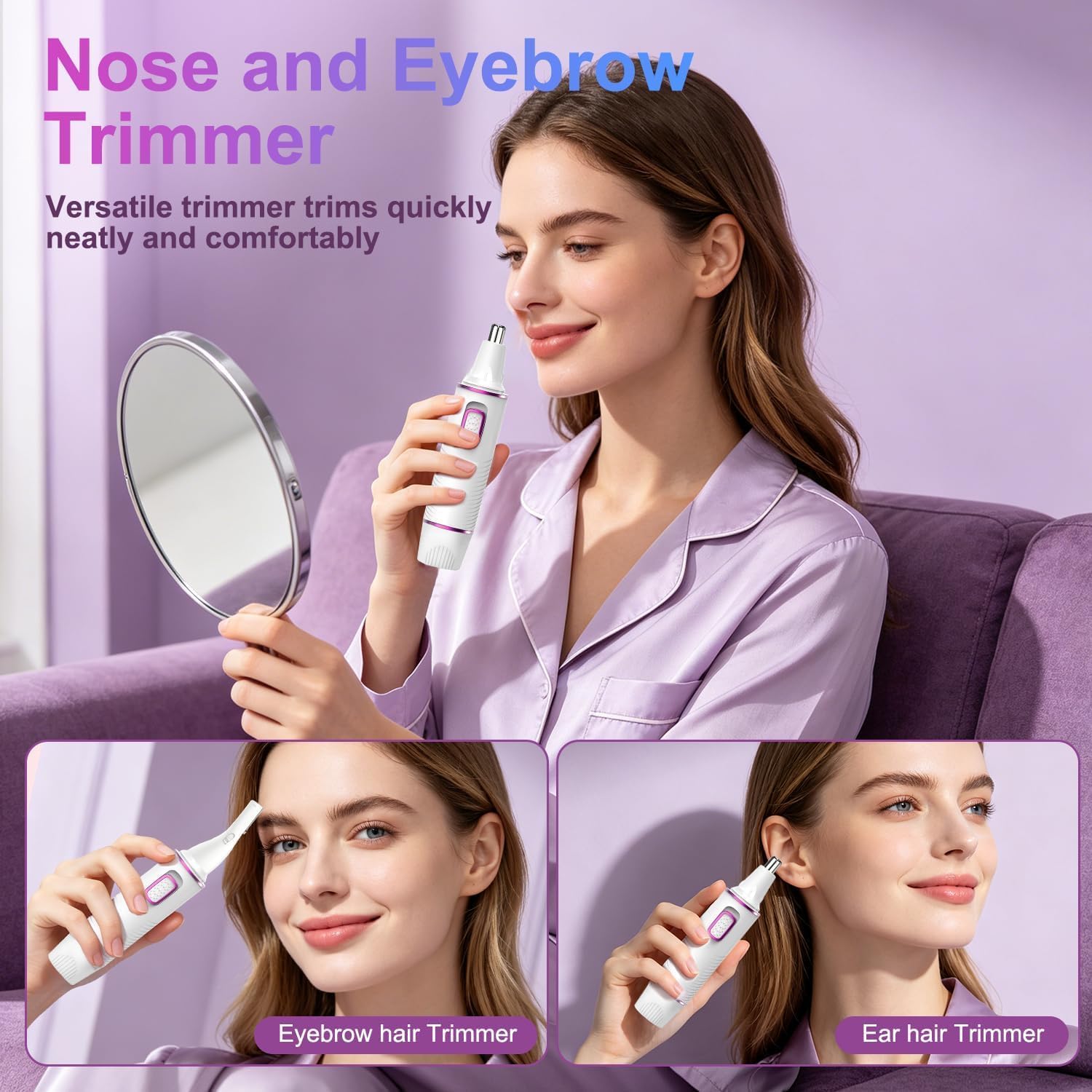 Thumbnail 1 de Painless Nose Hair Trimmer 2025, IPX7 Waterproof ✂